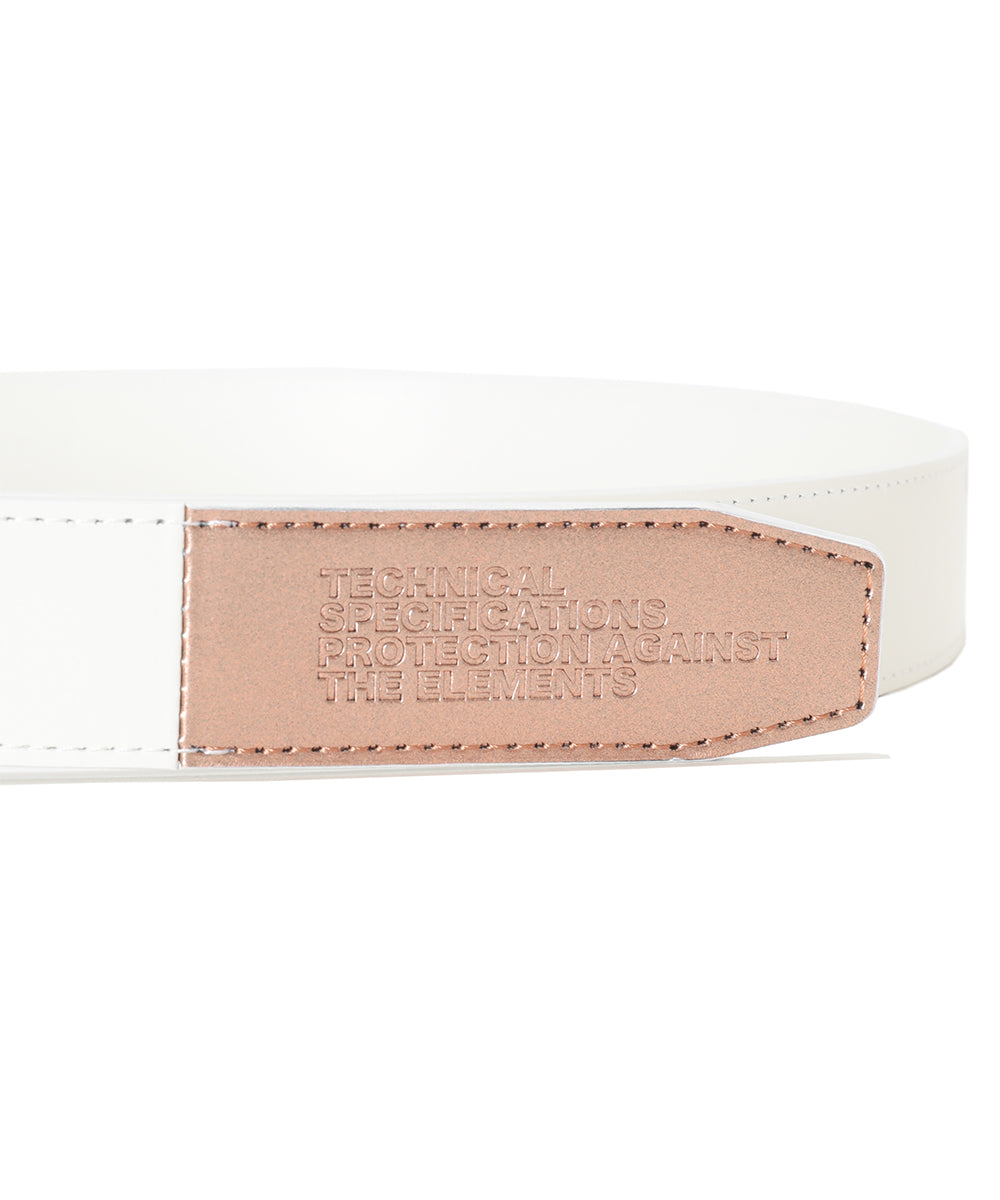 U CD CENTER LOGO PRINT LEATHER BELT LR1YB51U