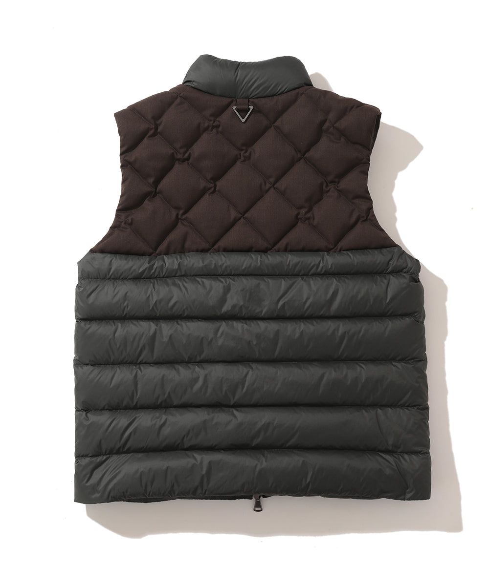 M CD QUILTING 2-BLOCK POINT DOWN VEST LQ4CV59M