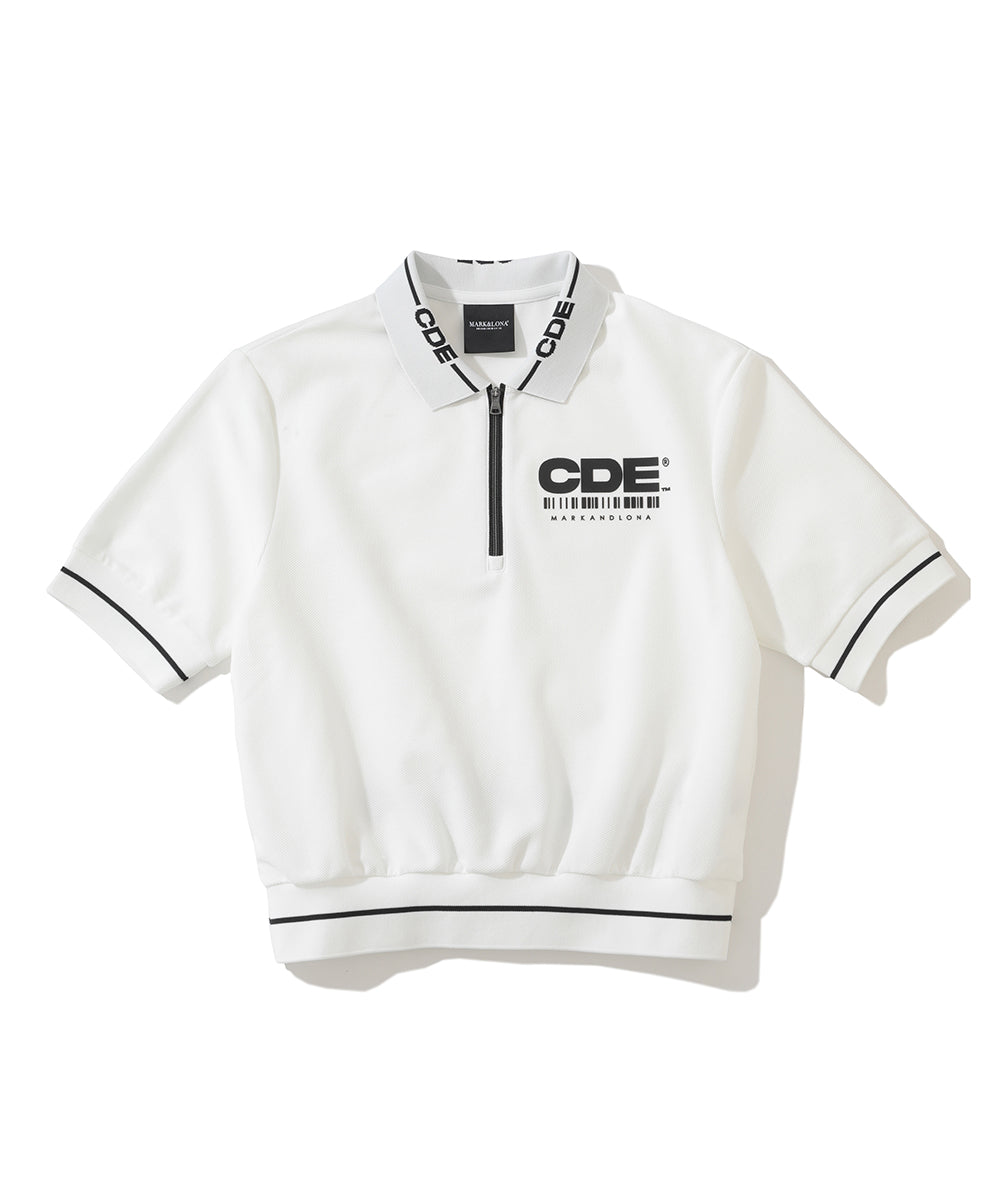 W CD BIG LOGO POINT HALF ZIP-UP SS POLO LQ2CX56F