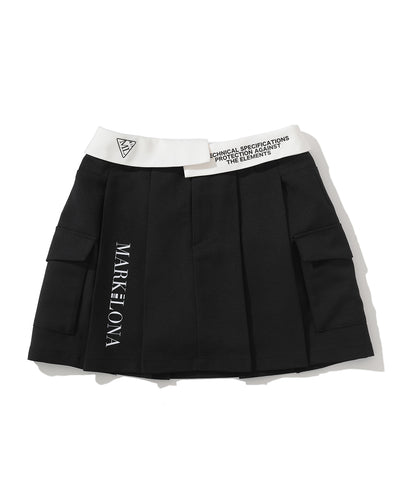 W CD UNBALANCE PLEATS SKIRT LR1CE50F