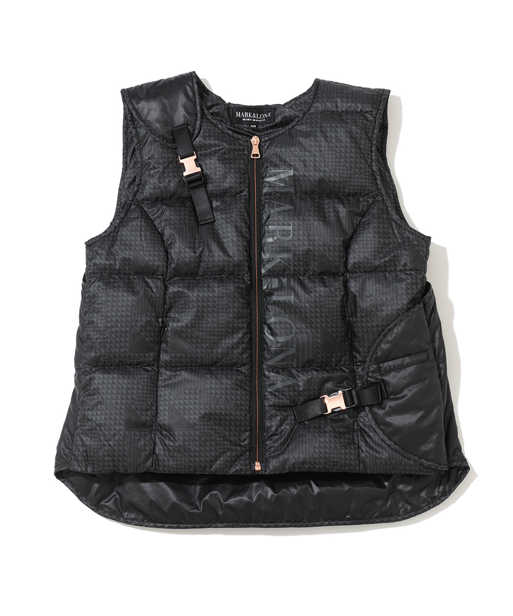 W CD GLEN CHECK PATTERN DOWN VEST LR4CV55F