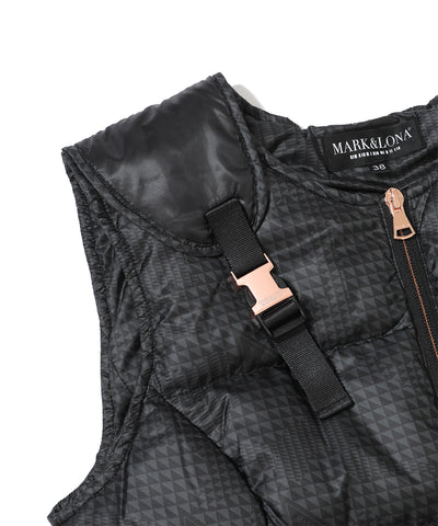 W CD GLEN CHECK PATTERN DOWN VEST LR4CV55F