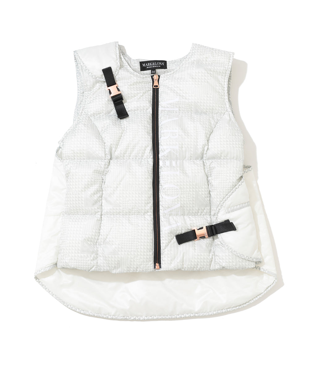 W CD GLEN CHECK PATTERN DOWN VEST LR4CV55F