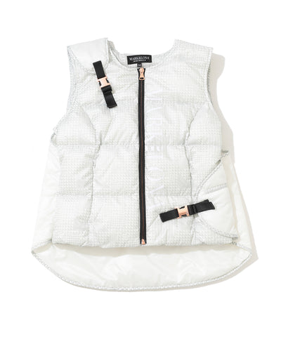 W CD GLEN CHECK PATTERN DOWN VEST LR4CV55F