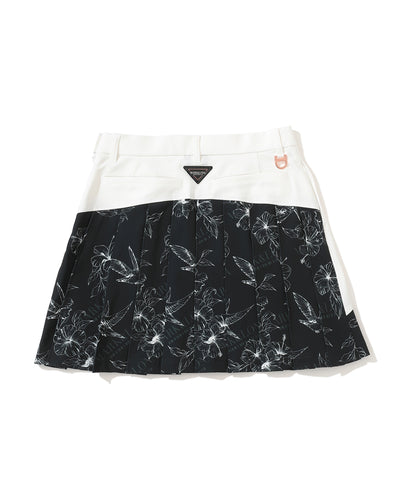 W CD FLOWER GRAPHIC PLEATS SKIRT LR3CE51F