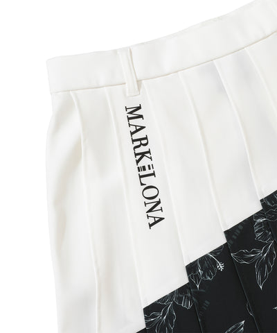 W CD FLOWER GRAPHIC PLEATS SKIRT LR3CE51F