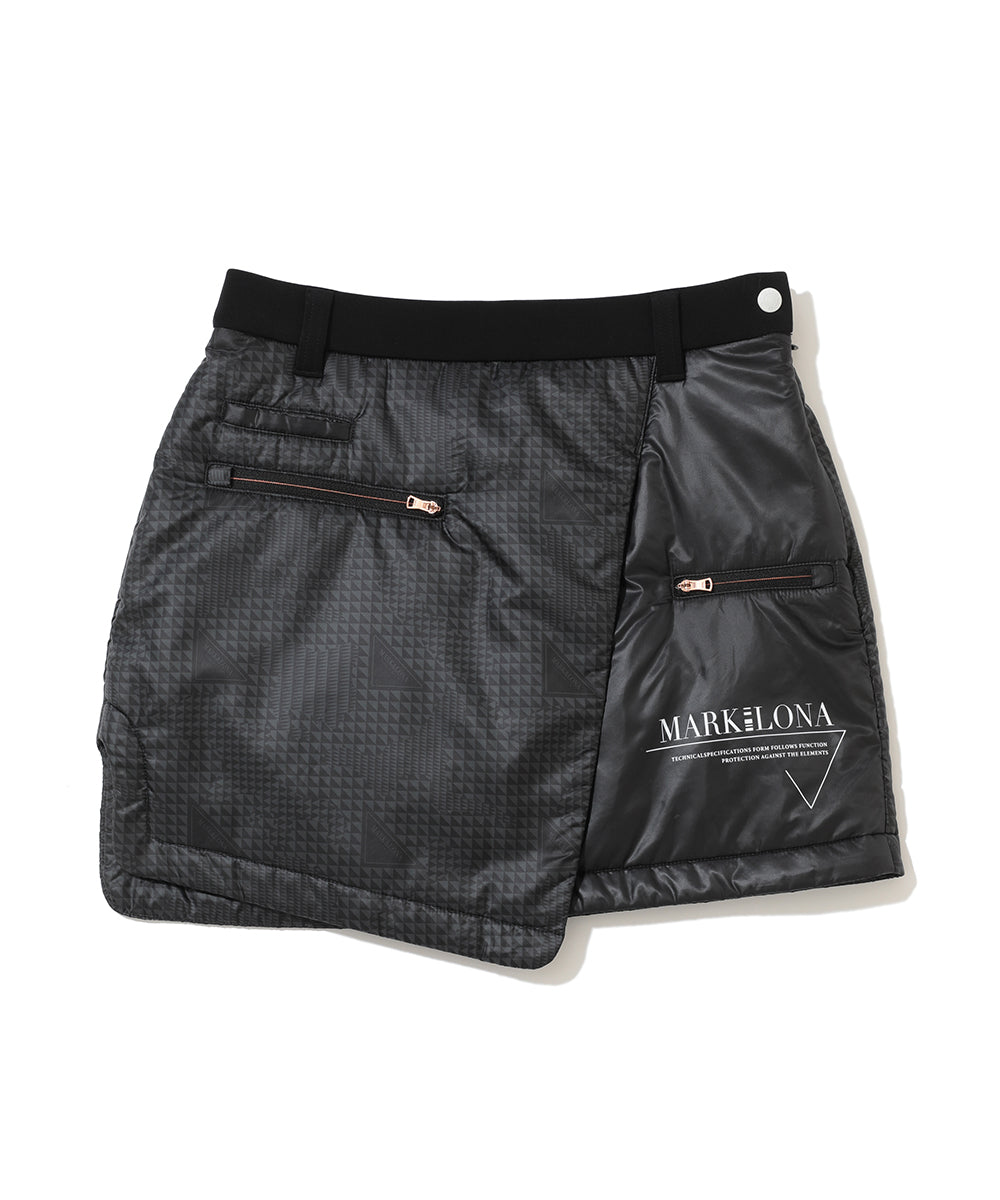 W CD GLEN CHECK PATTERN UNBALANCED SKIRT LR4CE55F