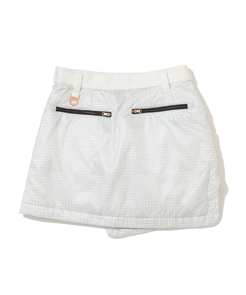 W CD GLEN CHECK PATTERN UNBALANCED SKIRT LR4CE55F