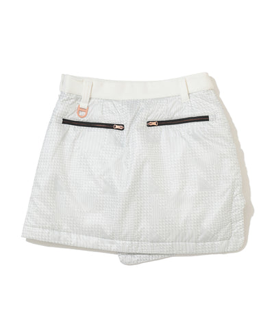 W CD GLEN CHECK PATTERN UNBALANCED SKIRT LR4CE55F