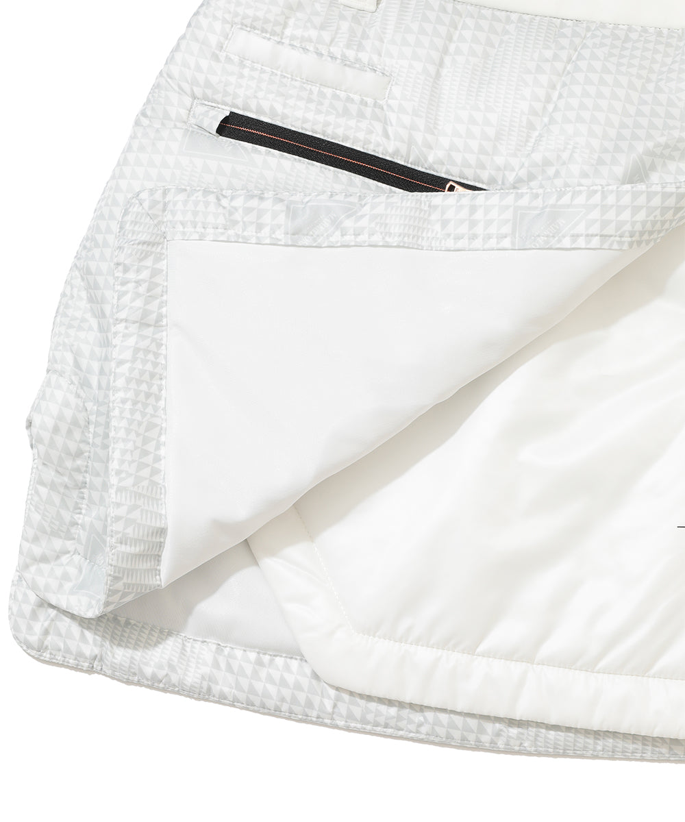 W CD GLEN CHECK PATTERN UNBALANCED SKIRT LR4CE55F