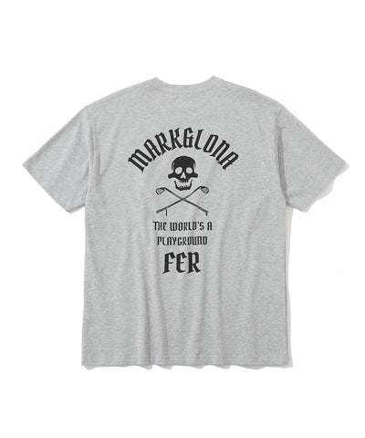U FR VINTAGE ROCK BACK SKULL POINT SS SHIRTS LR3FA03U