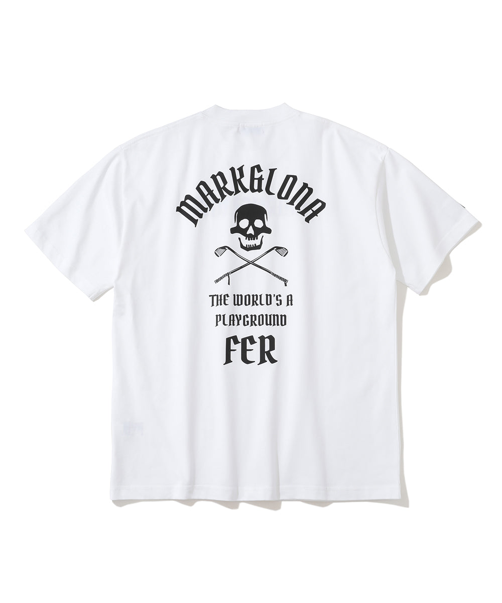 U FR VINTAGE ROCK BACK SKULL POINT SS SHIRTS LR3FA03U