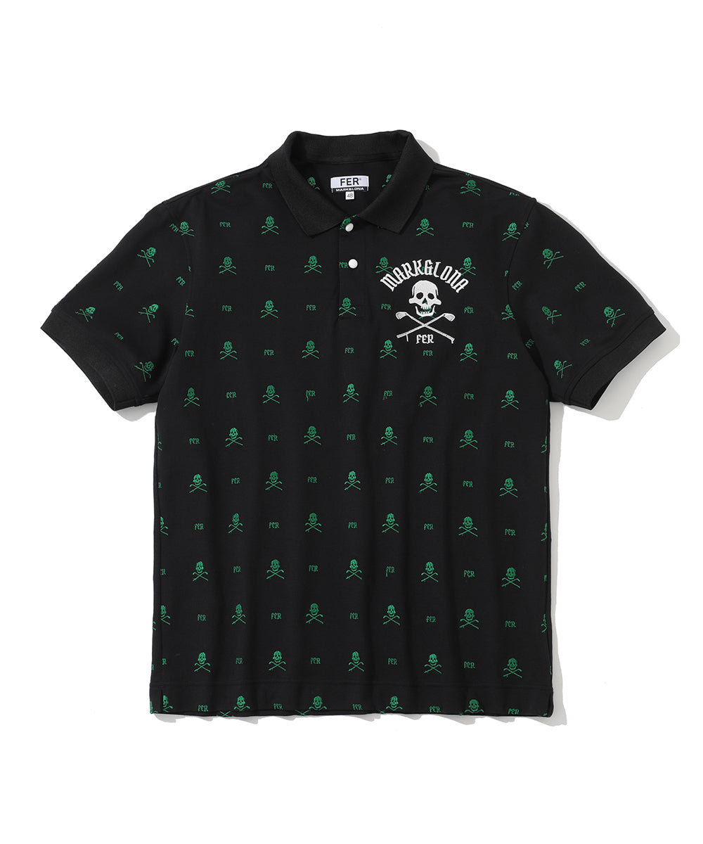 U FR SKULL PATTERN SS POLO LR3FX01U