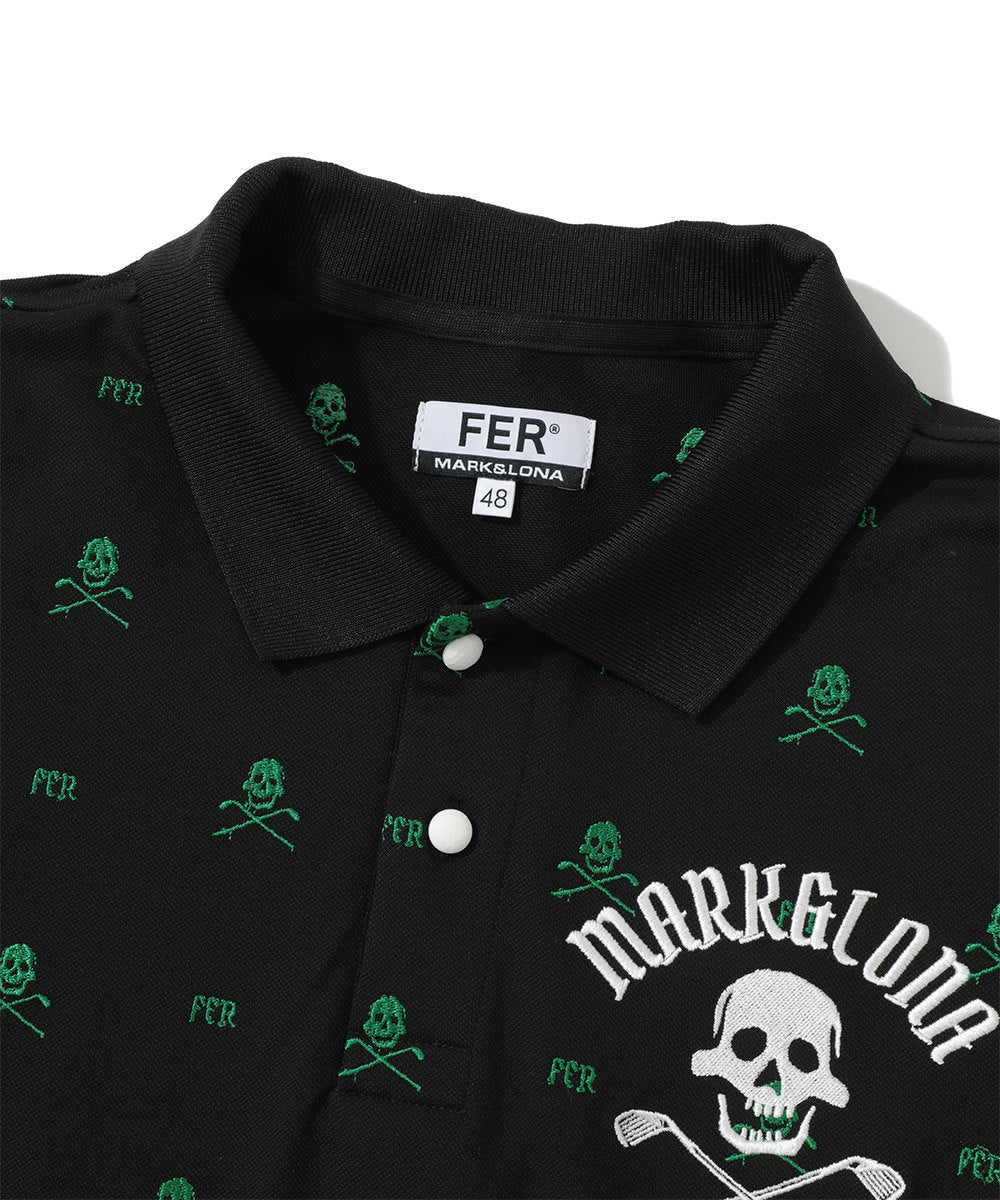 U FR SKULL PATTERN SS POLO LR3FX01U