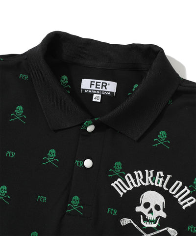 U FR SKULL PATTERN SS POLO LR3FX01U