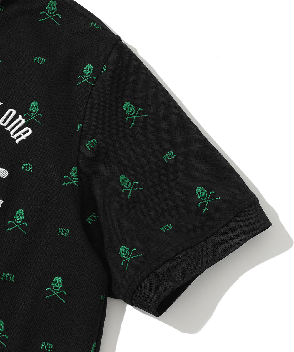 U FR SKULL PATTERN SS POLO LR3FX01U