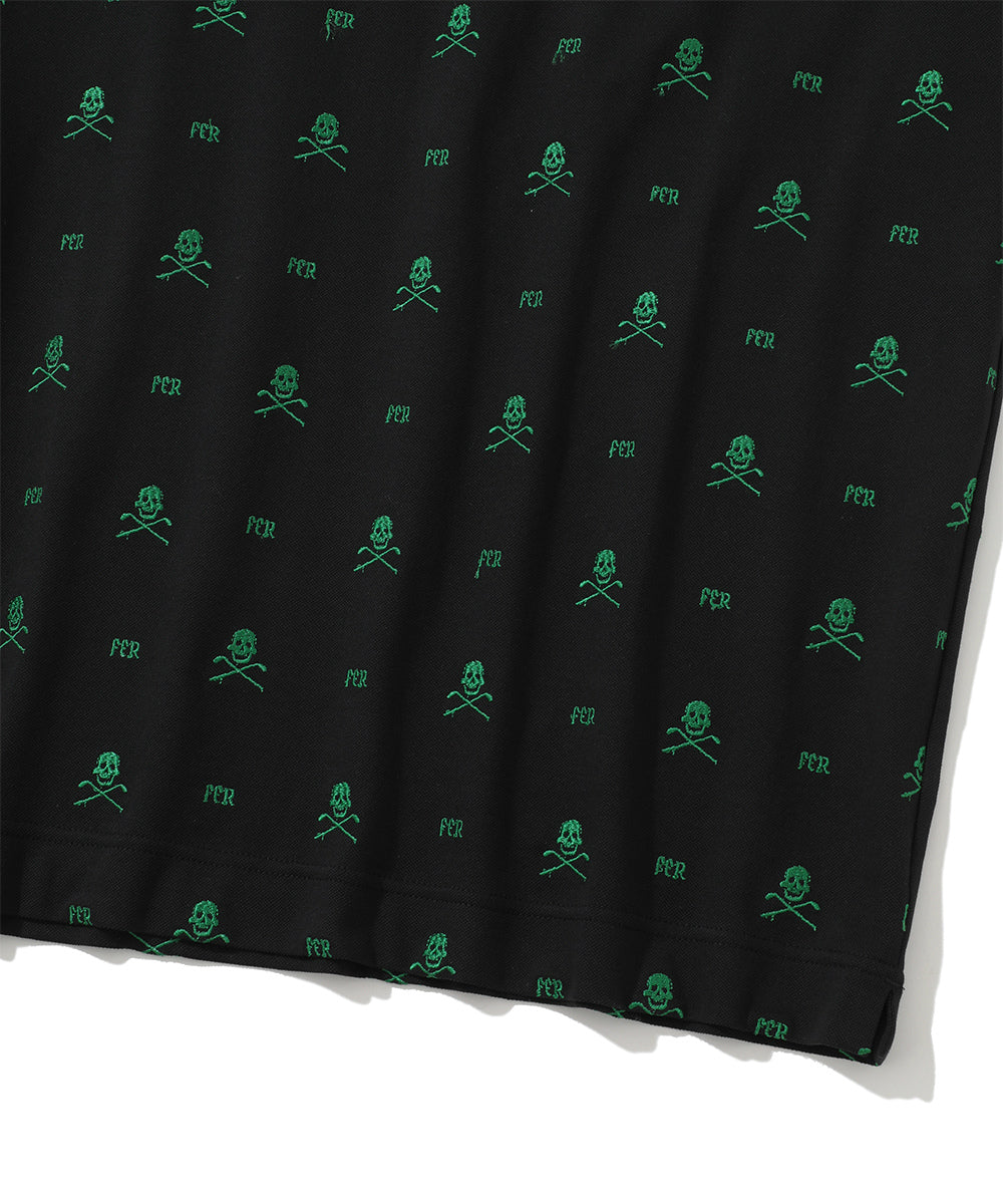 U FR SKULL PATTERN SS POLO LR3FX01U