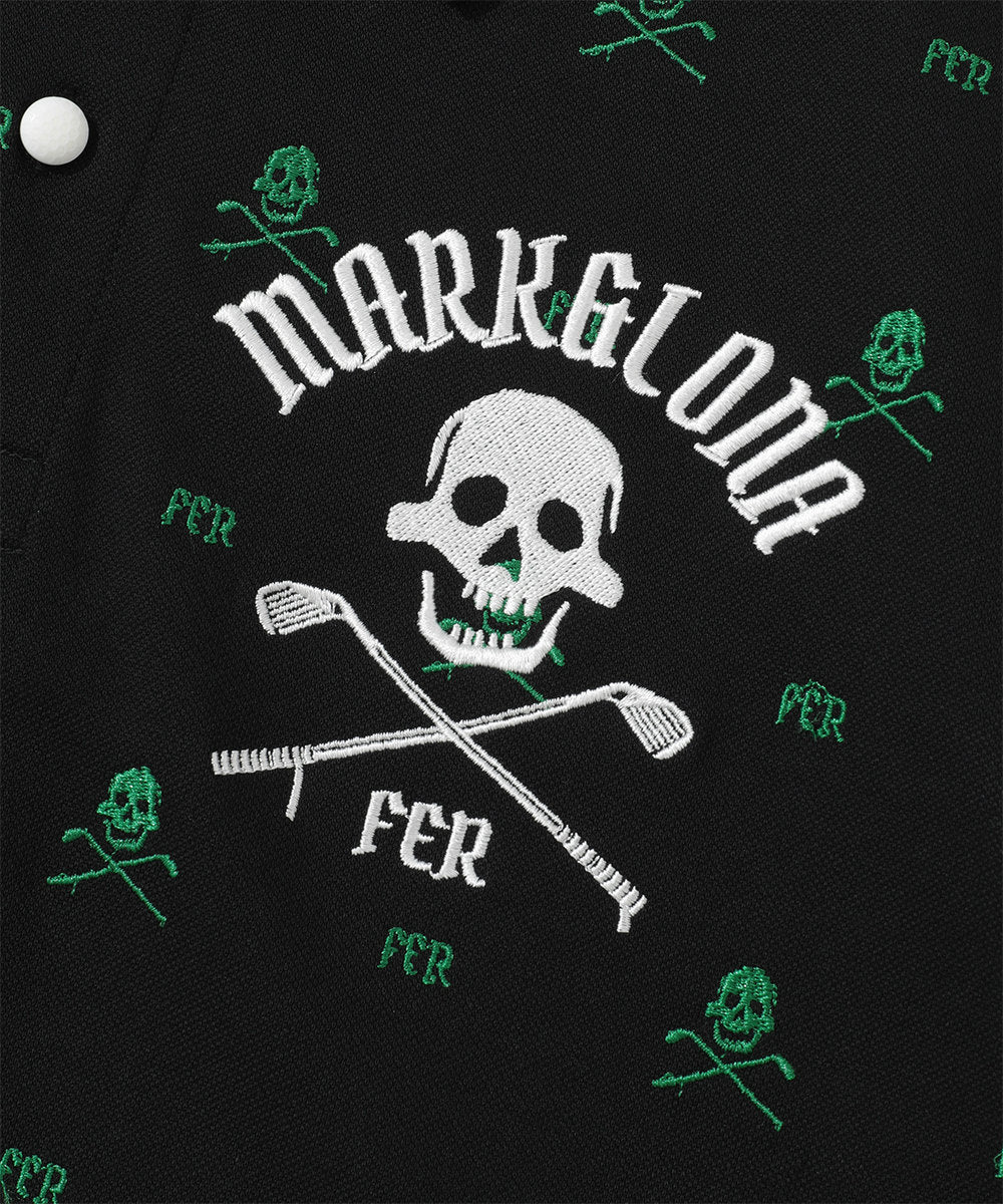U FR SKULL PATTERN SS POLO LR3FX01U