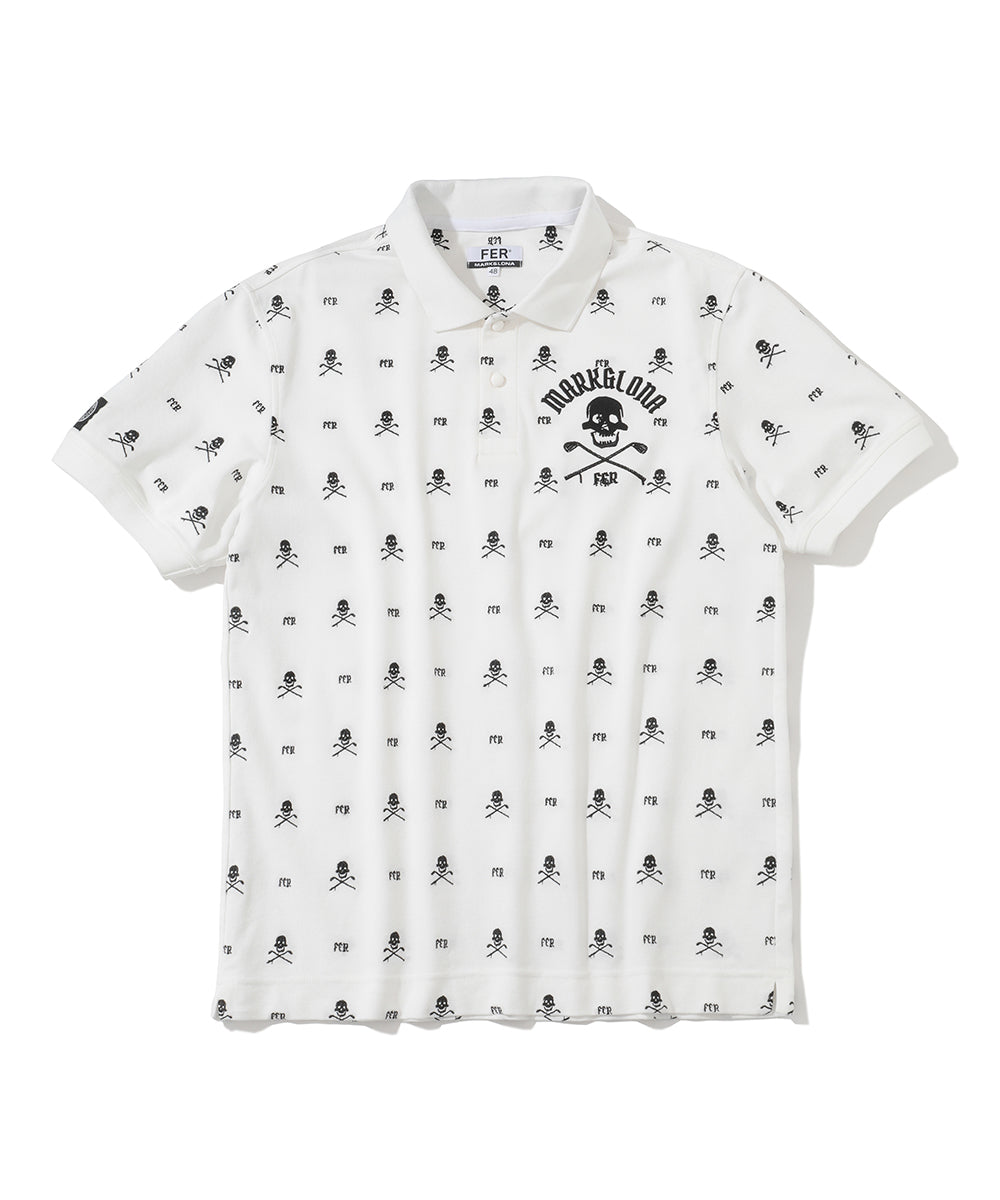U FR SKULL PATTERN SS POLO LR3FX01U
