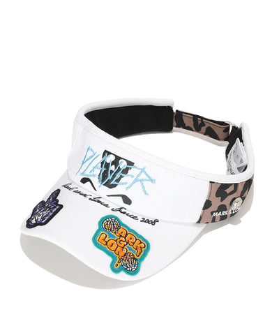 U GN GRAPHIC LOGO & LEOPARD PATCH POINT VISOR LQ3YY08U