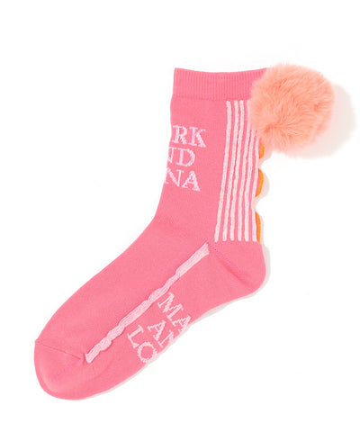 W GN POMPOM POINT MID SOCKS LQ3YS33F