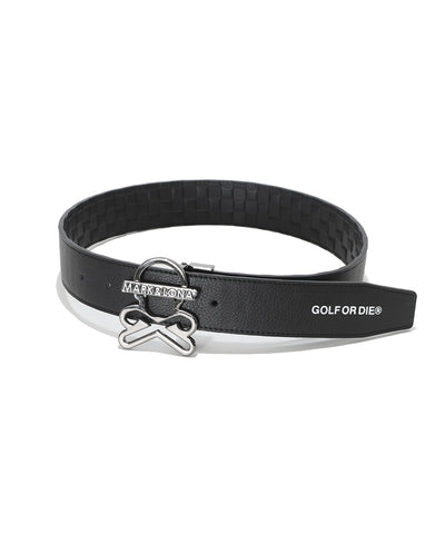 U GN BLANK SKULL POINT REVERSIBLE LEATEHR BELT LR1YB01U