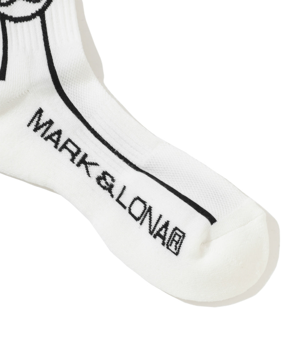 M GN BLANK SKULL & LINE MID SOCKS LR2YS14M