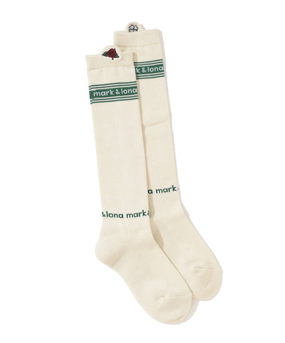W GN TAPE LOGO POINT KNEE SOCKS LR3YS35F