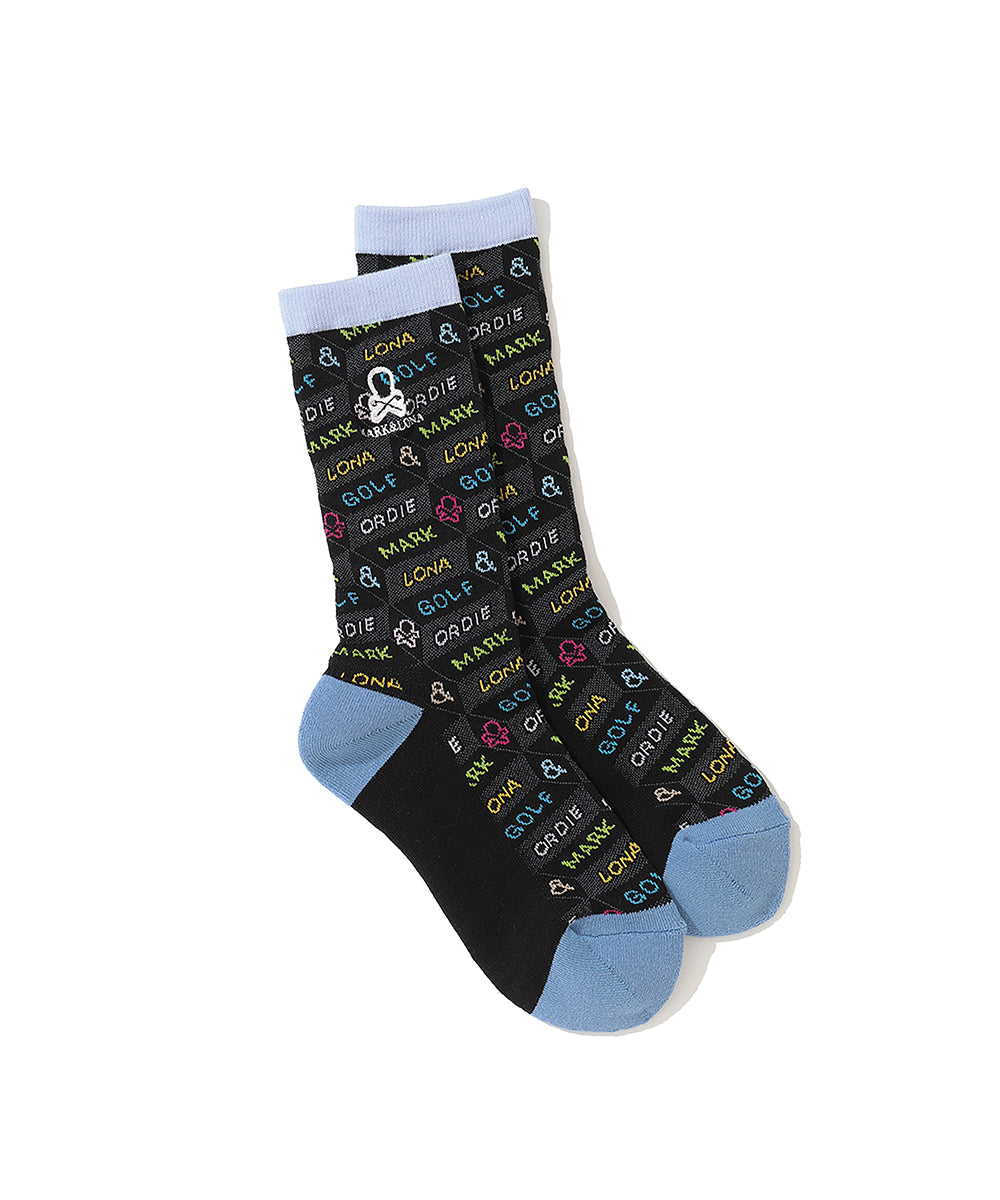 W GN BLOCK PATTERN MID SOCKS LR4YS37F