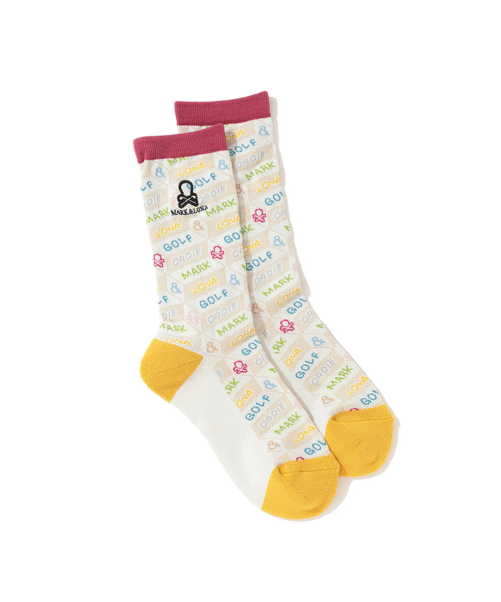 W GN BLOCK PATTERN MID SOCKS LR4YS37F