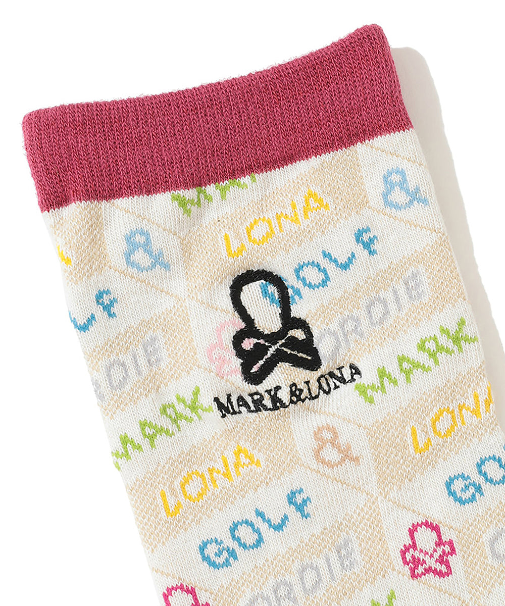 W GN BLOCK PATTERN MID SOCKS LR4YS37F