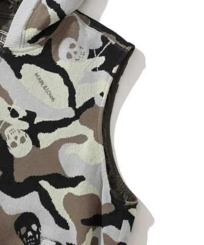 M GN CAMO KNIT & SOLID WOVEN REVERSIBLE VEST LQ1IV32M