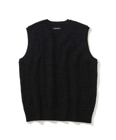 M GN LOGO JQD V-NECK KNIT VEST LQ3IV01M