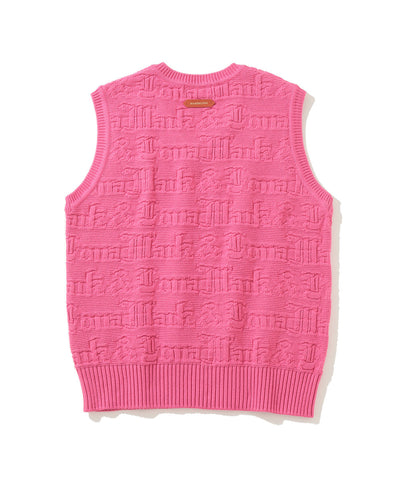 M GN LOGO JQD V-NECK KNIT VEST LQ3IV01M