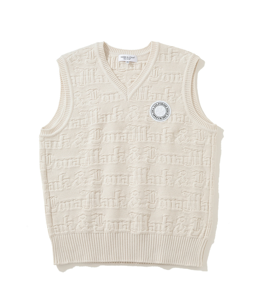 M GN LOGO JQD V-NECK KNIT VEST LQ3IV01M