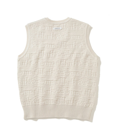 M GN LOGO JQD V-NECK KNIT VEST LQ3IV01M