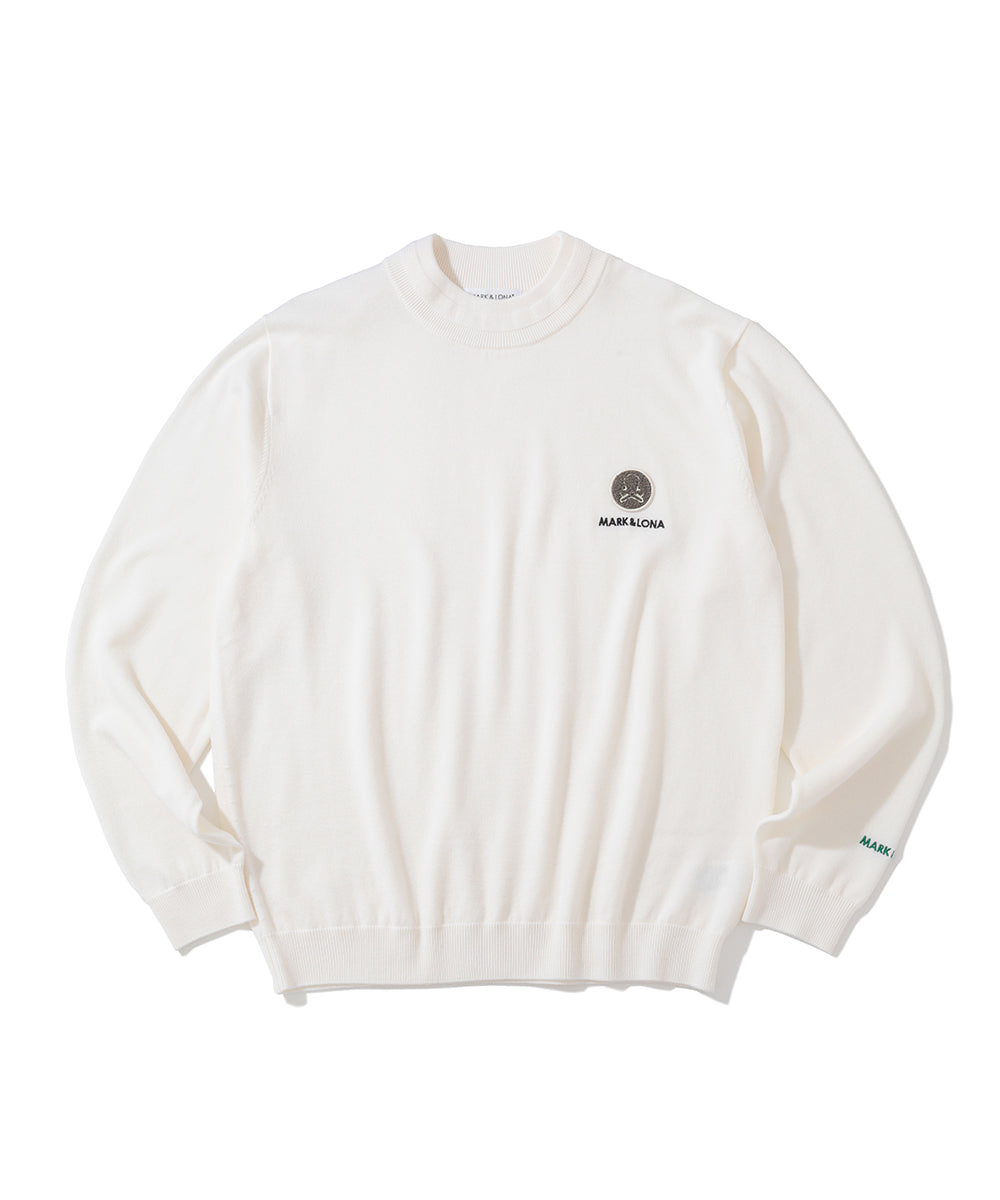 M GN CIRCLE WAPPEN POINT SOLID KNIT CREW LQ3IB04M