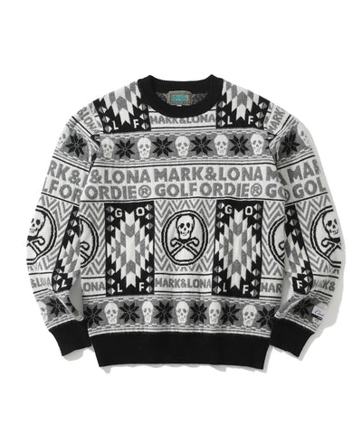 M GN ML-NORDIC PATTERN CASHMERE KNIT CREW LQ4IB07M