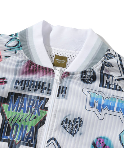 M GN GRAPHIC PATTERN & SOLID MESH REVERSIBLE OUTER LQ3ID02M