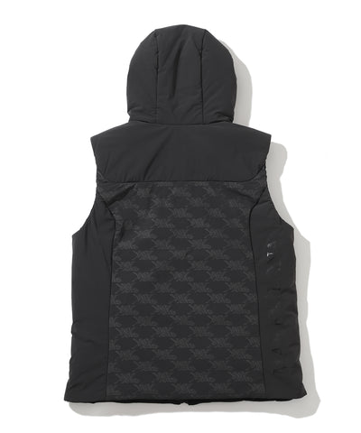 M GN LOGO PATTERN HOOD DOWN VEST LQ3IV05M