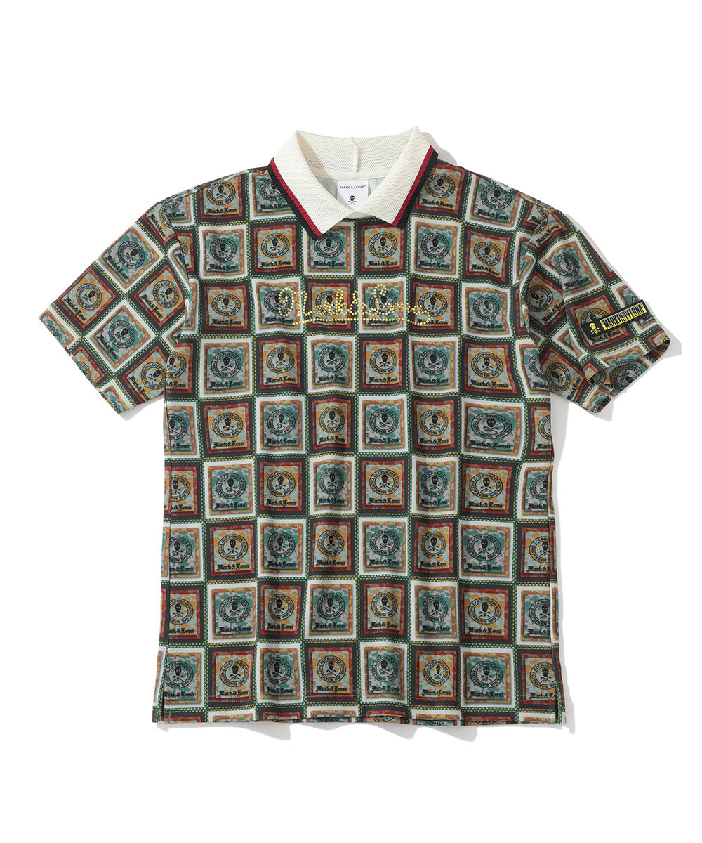 M GN GRAPHIC PATTERN BUTTONLESS SS POLO LQ3IX06M