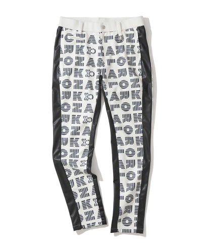 M GN LOGO PATTERN & LEATHER PATCH PANTS LQ4IT16M