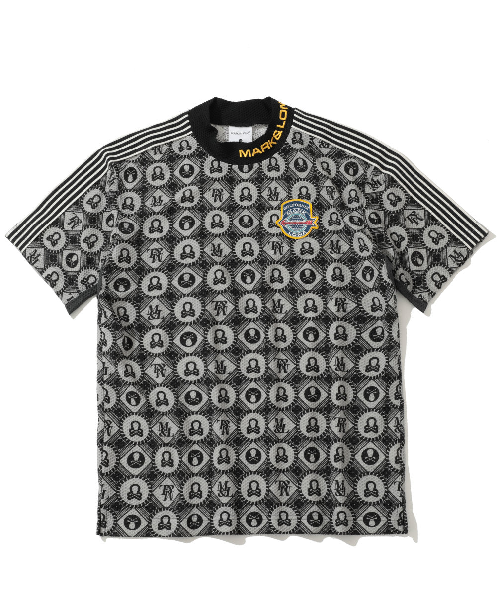 M GN CIRCLE SKULL PATTERN MOCK-NECK SS T-SHIRTS LR2IA12M