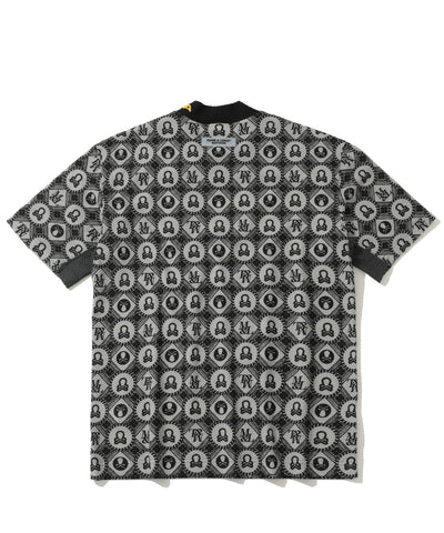 M GN CIRCLE SKULL PATTERN MOCK-NECK SS T-SHIRTS LR2IA12M