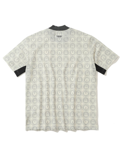 M GN CIRCLE SKULL PATTERN MOCK-NECK SS T-SHIRTS LR2IA12M