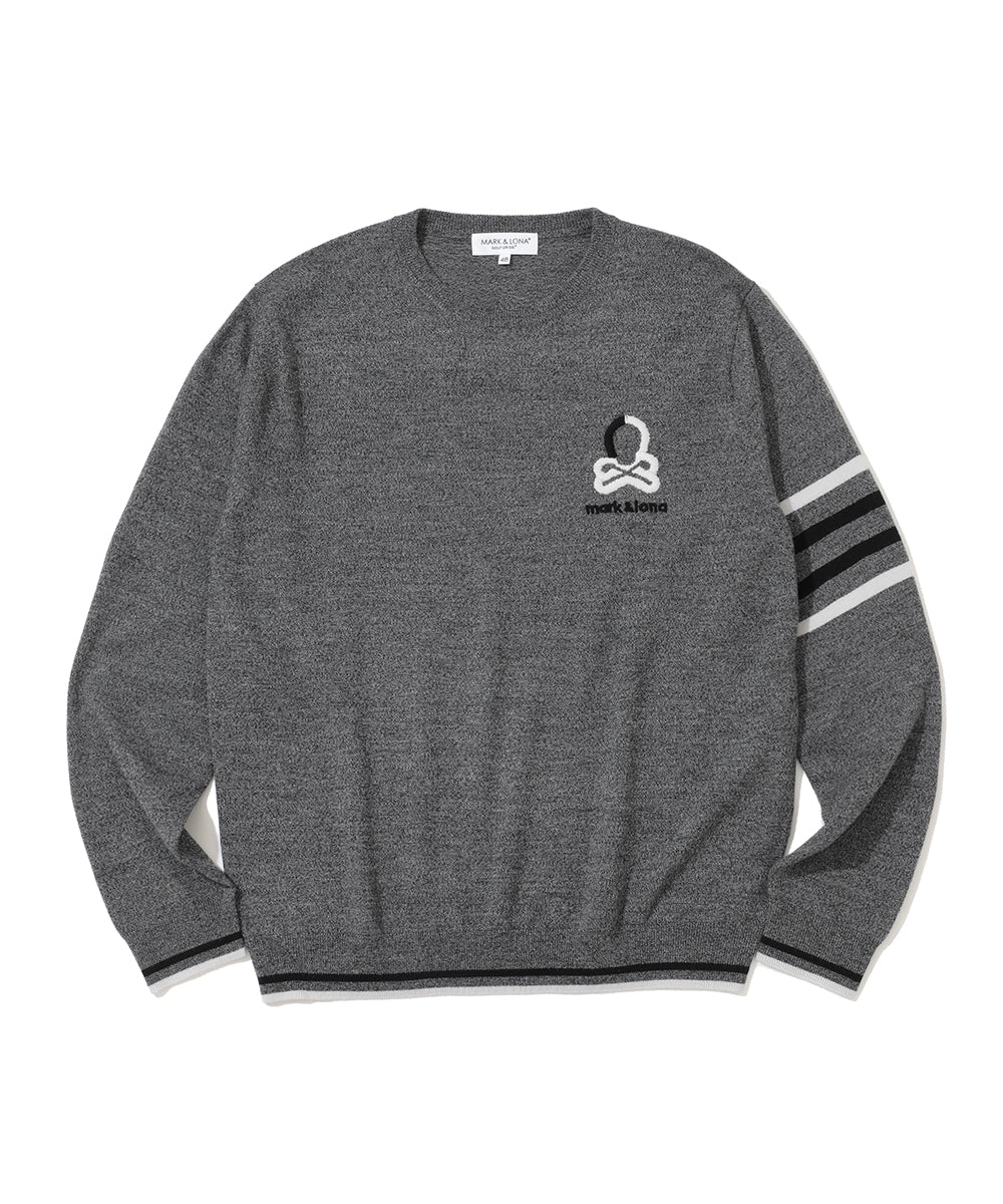 M GN BLANK SKULL POINT CREW KNIT LR3IB01M