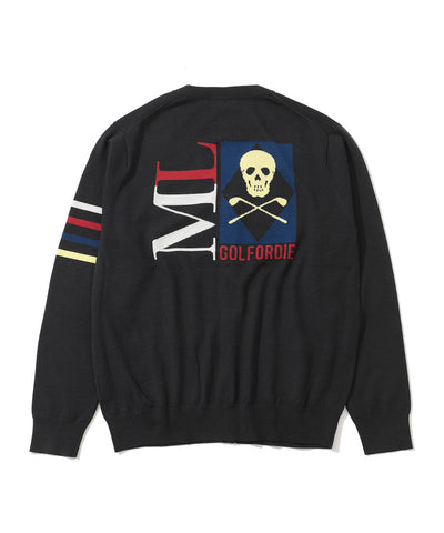 M GN BACK LOGO POINT KNIT CARDIGAN LR3IB02M