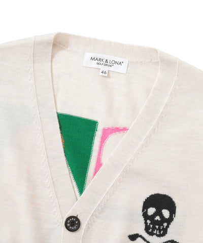 M GN BACK LOGO POINT KNIT CARDIGAN LR3IB02M