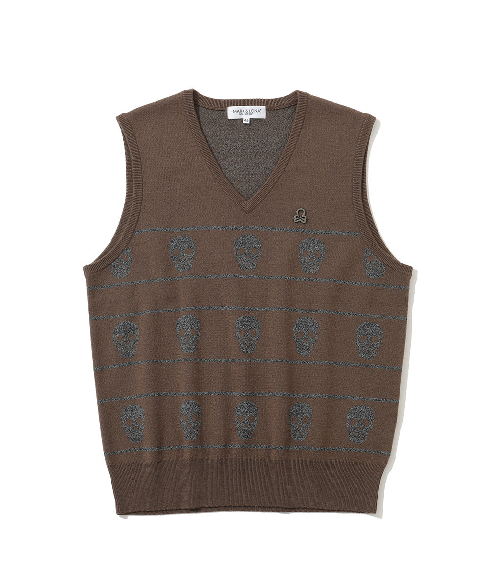 M GN SKULL LINE KNIT VEST LR3IV03M