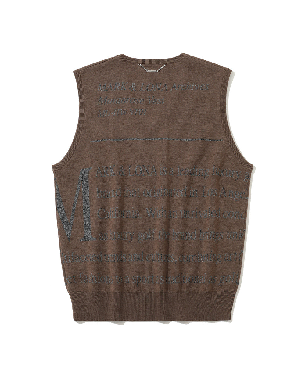 M GN SKULL LINE KNIT VEST LR3IV03M